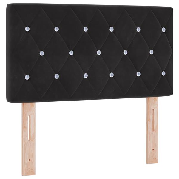 Grote foto vidaxl hoofdbord met kristallen knopen 80 cm fluweel zwart antiek en kunst stoelen en banken