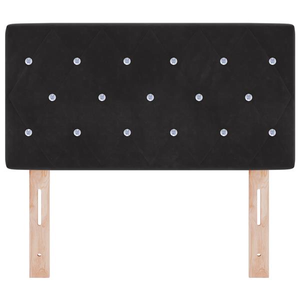 Grote foto vidaxl hoofdbord met kristallen knopen 80 cm fluweel zwart antiek en kunst stoelen en banken