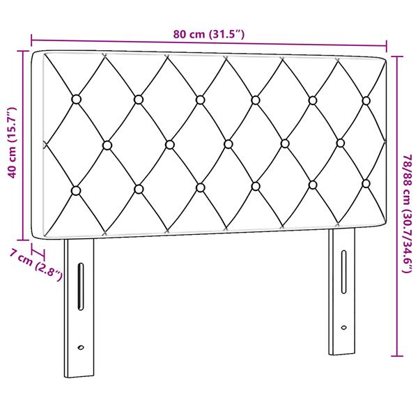 Grote foto vidaxl hoofdbord met kristallen knopen 80 cm fluweel zwart antiek en kunst stoelen en banken
