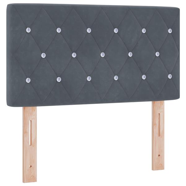 Grote foto vidaxl hoofdbord met kristallen knopen 80 cm fluweel donkergrijs antiek en kunst stoelen en banken