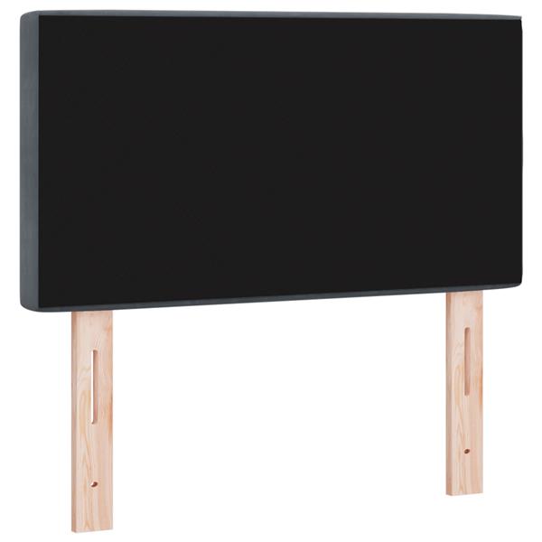 Grote foto vidaxl hoofdbord met kristallen knopen 80 cm fluweel donkergrijs antiek en kunst stoelen en banken