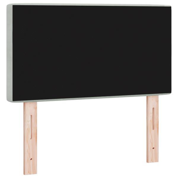 Grote foto vidaxl hoofdbord met kristallen knopen 80 cm fluweel lichtgrijs antiek en kunst stoelen en banken