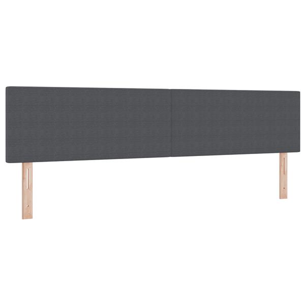 Grote foto vidaxl hoofdbord effen 200 cm ribfluweel donkergrijs antiek en kunst stoelen en banken