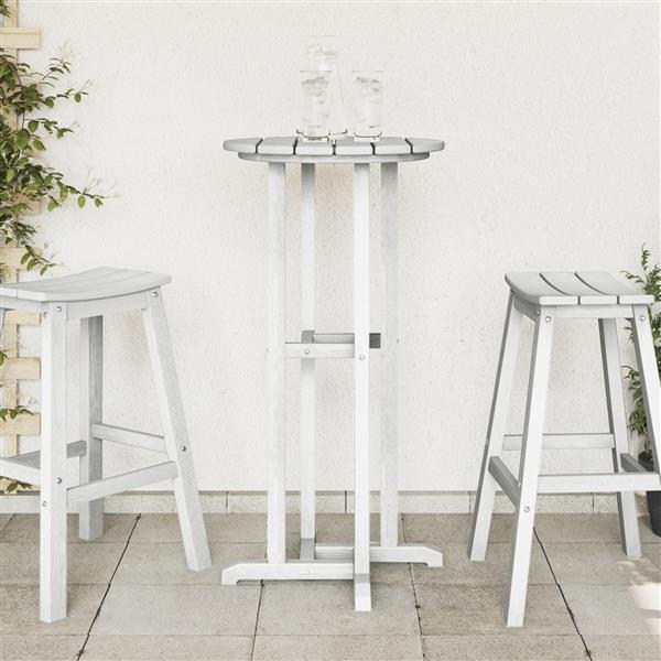 Grote foto vidaxl bar tafel wit 55x55x107 cm hdpe tuin en terras tuinmeubelen