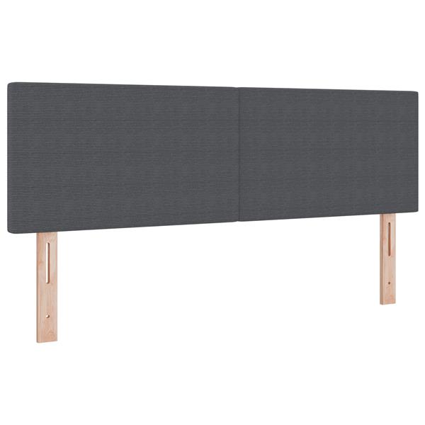 Grote foto vidaxl hoofdbord effen 140 cm ribfluweel donkergrijs antiek en kunst stoelen en banken