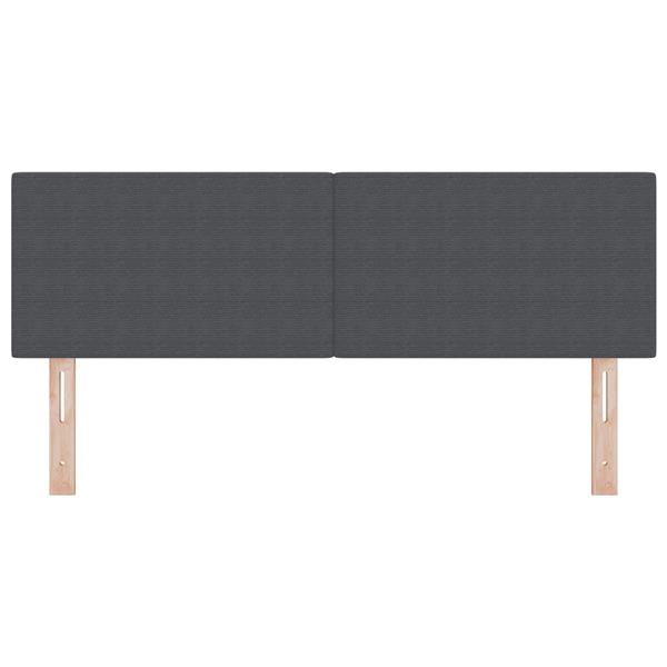 Grote foto vidaxl hoofdbord effen 140 cm ribfluweel donkergrijs antiek en kunst stoelen en banken