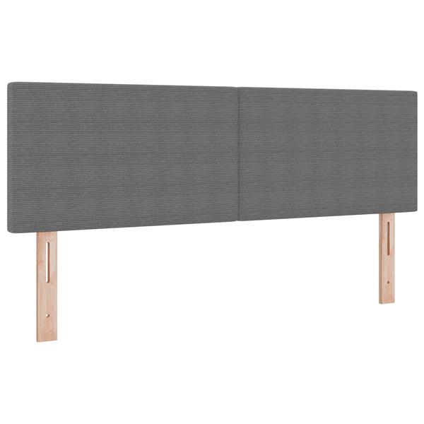 Grote foto vidaxl hoofdbord effen 140 cm ribfluweel lichtgrijs antiek en kunst stoelen en banken