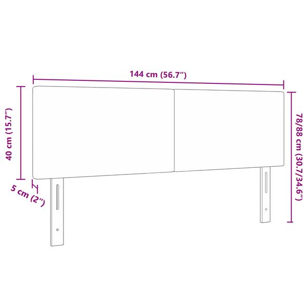 Grote foto vidaxl hoofdbord effen 140 cm ribfluweel lichtgrijs antiek en kunst stoelen en banken