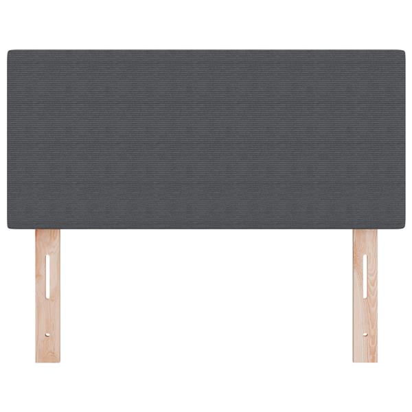 Grote foto vidaxl hoofdbord effen 100 cm ribfluweel donkergrijs antiek en kunst stoelen en banken