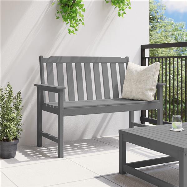 Grote foto vidaxl tuinbank lichtgrijs 120 cm hdpe tuin en terras tuinmeubelen