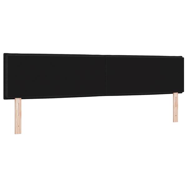 Grote foto vidaxl hoofdbord met strepen 200 cm stof zwart antiek en kunst stoelen en banken