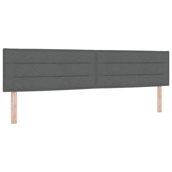 Grote foto vidaxl hoofdbord met strepen 200 cm stof donkergrijs antiek en kunst stoelen en banken