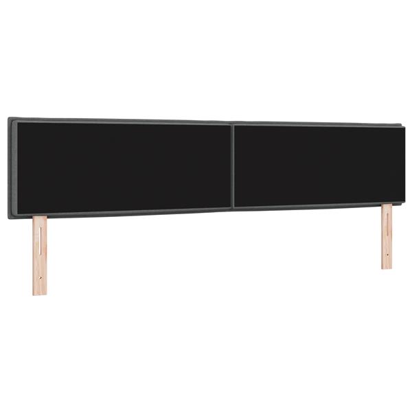 Grote foto vidaxl hoofdbord met strepen 200 cm stof donkergrijs antiek en kunst stoelen en banken