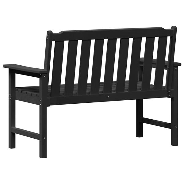 Grote foto vidaxl tuinbank zwart 120 cm hdpe tuin en terras tuinmeubelen