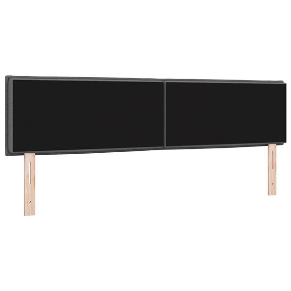 Grote foto vidaxl hoofdbord met strepen 180 cm stof donkergrijs antiek en kunst stoelen en banken