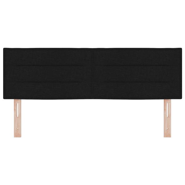 Grote foto vidaxl hoofdbord met strepen 160 cm stof zwart antiek en kunst stoelen en banken