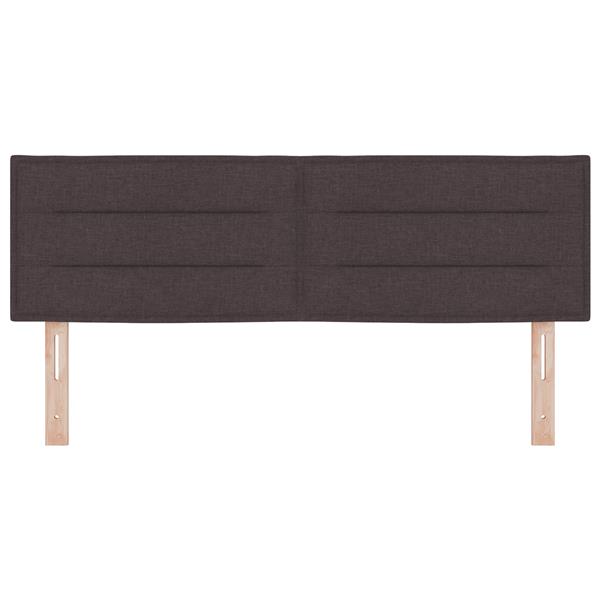Grote foto vidaxl hoofdbord met strepen 140 cm stof donkerbruin antiek en kunst stoelen en banken