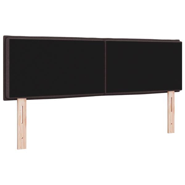 Grote foto vidaxl hoofdbord met strepen 140 cm stof donkerbruin antiek en kunst stoelen en banken
