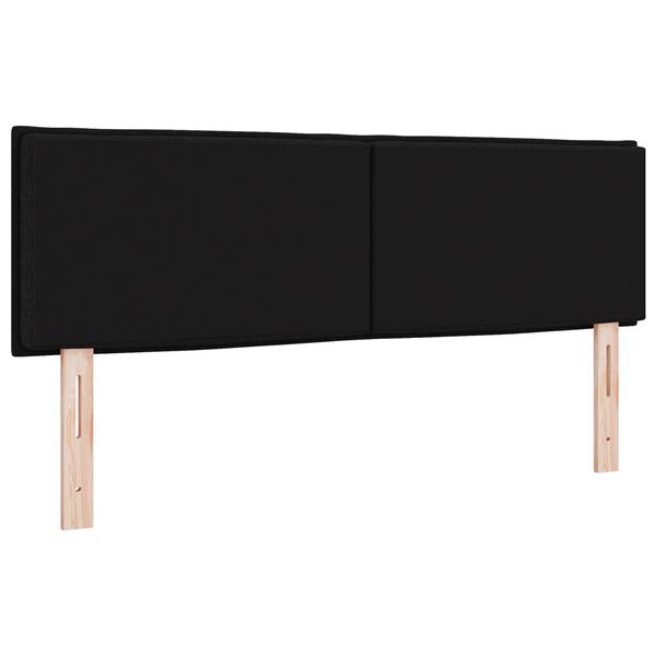 Grote foto vidaxl hoofdbord met strepen 140 cm stof zwart antiek en kunst stoelen en banken