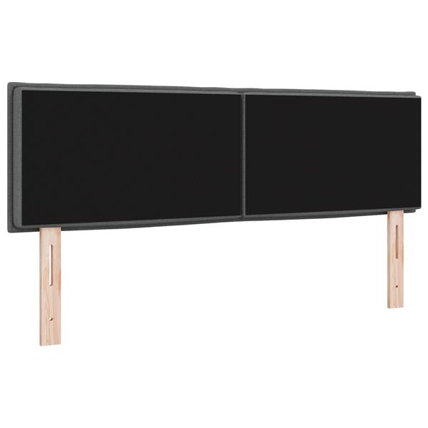 Grote foto vidaxl hoofdbord met strepen 140 cm stof donkergrijs antiek en kunst stoelen en banken