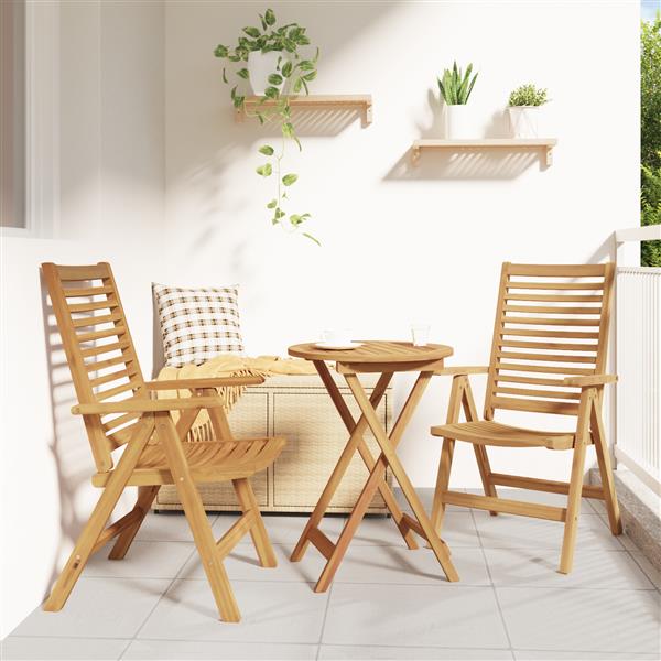 Grote foto vidaxl tuinstoelen 2 st massief teakhout tuin en terras tuinmeubelen