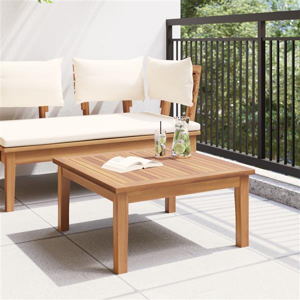 Grote foto vidaxl tuin tafel 60x60x30 cm massief teakhout tuin en terras tuinmeubelen