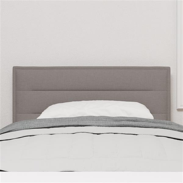 Grote foto vidaxl hoofdbord met strepen 80 cm stof taupe antiek en kunst stoelen en banken