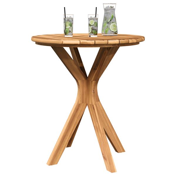 Grote foto vidaxl tuin bistro tafel 70x75 cm van massief teakhout tuin en terras tuinmeubelen