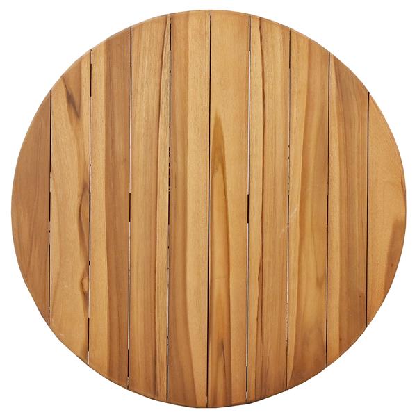 Grote foto vidaxl tuin bistro tafel 70x75 cm van massief teakhout tuin en terras tuinmeubelen