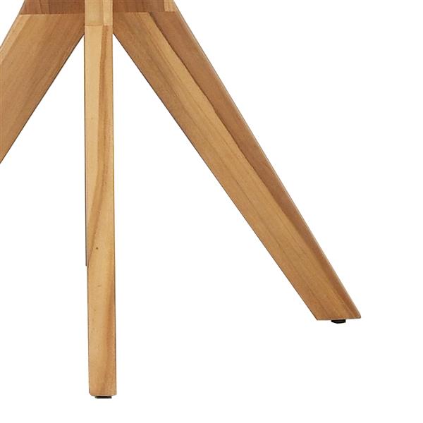 Grote foto vidaxl tuin bistro tafel 70x75 cm van massief teakhout tuin en terras tuinmeubelen