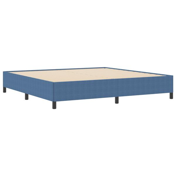 Grote foto vidaxl bedframe 200x200 cm ribfluweel blauw antiek en kunst stoelen en banken