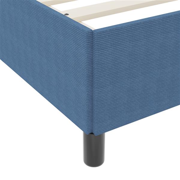 Grote foto vidaxl bedframe 200x200 cm ribfluweel blauw antiek en kunst stoelen en banken