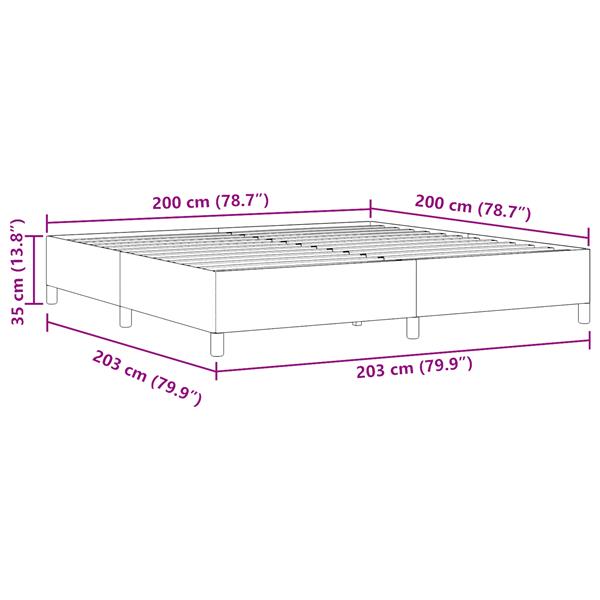 Grote foto vidaxl bedframe 200x200 cm ribfluweel blauw antiek en kunst stoelen en banken