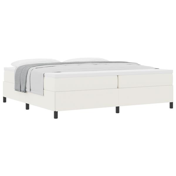 Grote foto vidaxl bedframe 200x200 cm ribfluweel cr mekleurig antiek en kunst stoelen en banken