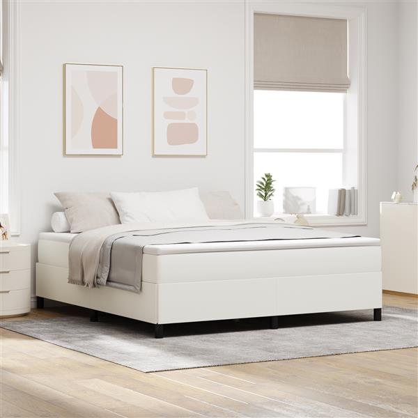 Grote foto vidaxl bedframe 180x200 cm ribfluweel cr mekleurig antiek en kunst stoelen en banken