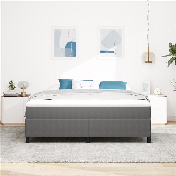 Grote foto vidaxl bedframe 180x200 cm ribfluweel lichtgrijs antiek en kunst stoelen en banken