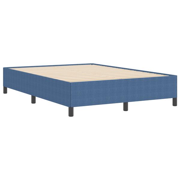 Grote foto vidaxl bedframe 160x200 cm ribfluweel blauw antiek en kunst stoelen en banken