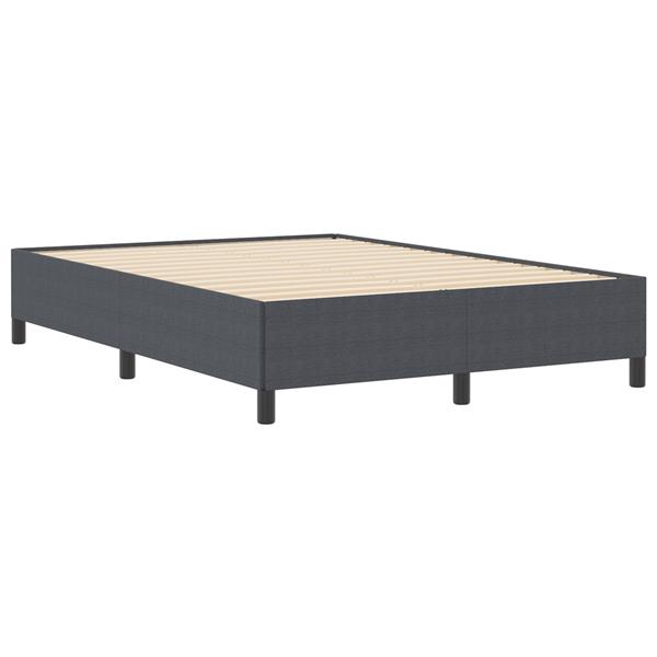 Grote foto vidaxl bedframe 140x200 cm ribfluweel donkergrijs antiek en kunst stoelen en banken
