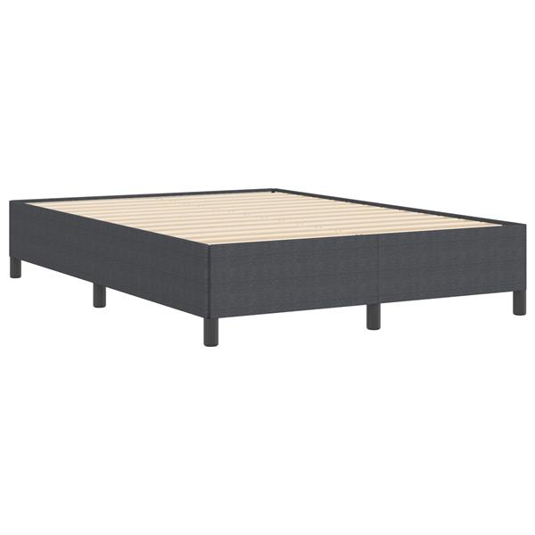Grote foto vidaxl bedframe 140x200 cm ribfluweel donkergrijs antiek en kunst stoelen en banken