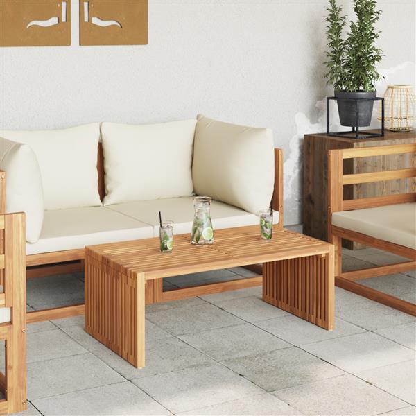 Grote foto vidaxl tuinbijzettafel 90x49 7x36 cm massief teakhout tuin en terras tuinmeubelen