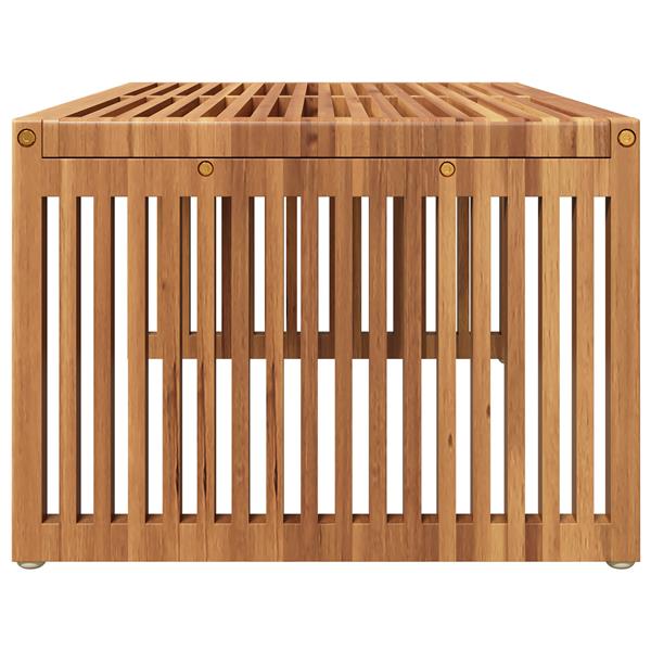 Grote foto vidaxl tuinbijzettafel 90x49 7x36 cm massief teakhout tuin en terras tuinmeubelen