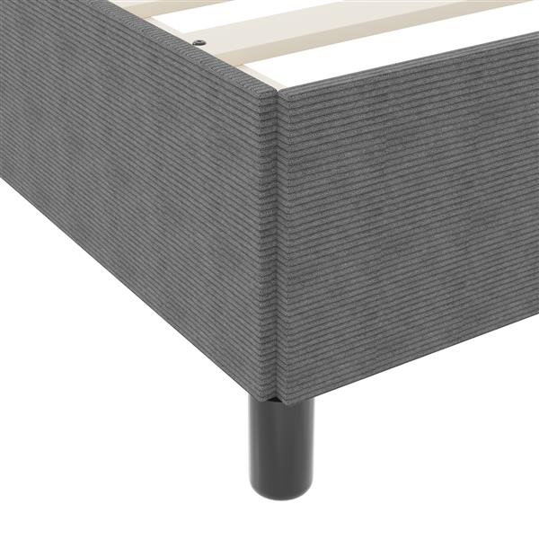 Grote foto vidaxl bedframe 140x200 cm ribfluweel lichtgrijs antiek en kunst stoelen en banken