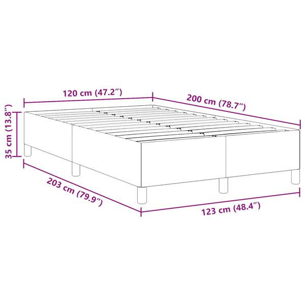 Grote foto vidaxl bedframe 120x200 cm ribfluweel lichtgroen grijs antiek en kunst stoelen en banken