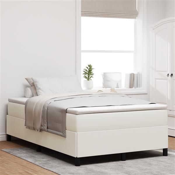Grote foto vidaxl bedframe 120x200 cm ribfluweel cr mekleurig antiek en kunst stoelen en banken