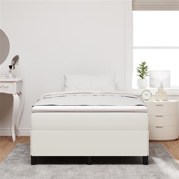 Grote foto vidaxl bedframe 120x200 cm ribfluweel cr mekleurig antiek en kunst stoelen en banken