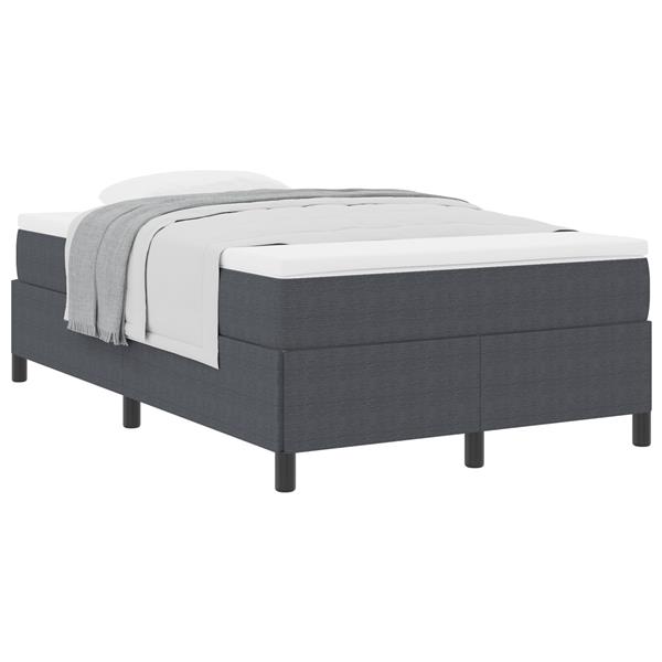 Grote foto vidaxl bedframe 120x200 cm ribfluweel donkergrijs antiek en kunst stoelen en banken