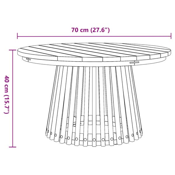 Grote foto vidaxl tuin koffietafel 70x40 cm van massief teakhout tuin en terras tuinmeubelen
