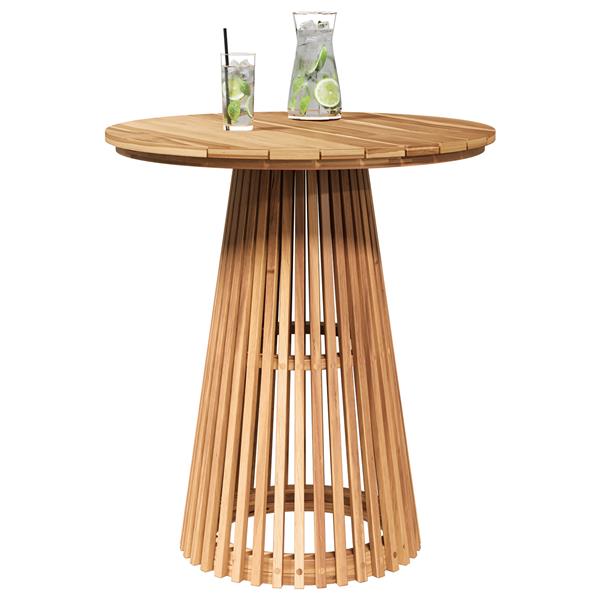 Grote foto vidaxl tuin eettafel 70x75 cm massief teakhout tuin en terras tuinmeubelen