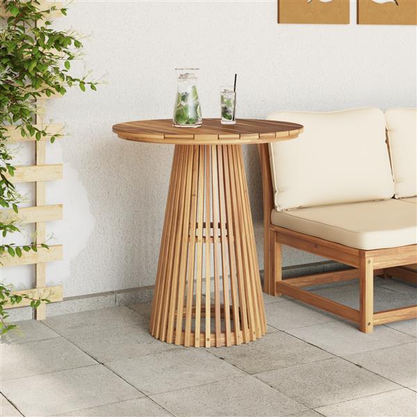 Grote foto vidaxl tuin eettafel 70x75 cm massief teakhout tuin en terras tuinmeubelen