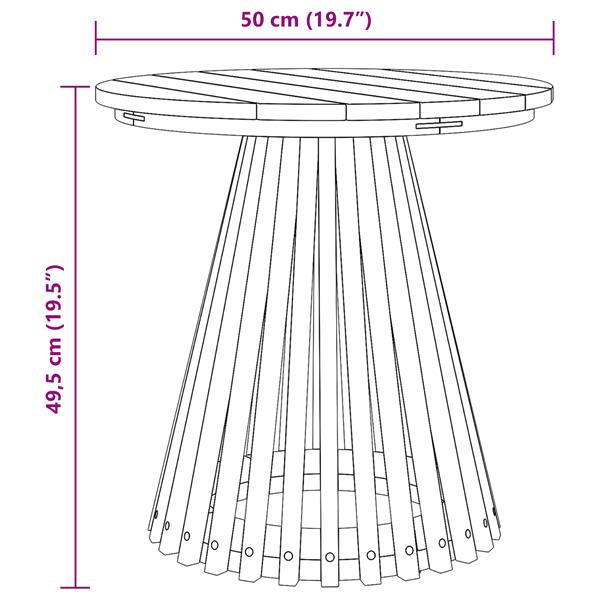 Grote foto vidaxl tuin bijzettafel 50x49 5 cm van massief teakhout tuin en terras tuinmeubelen